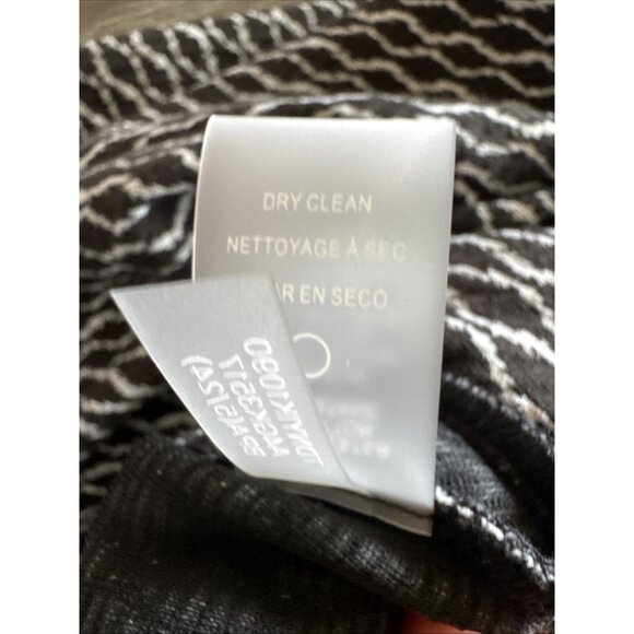 Tommy Hilfiger Puff Short Sleeve Swing Dress Pull On Black White Vneck Size 14 - Picture 16 of 16